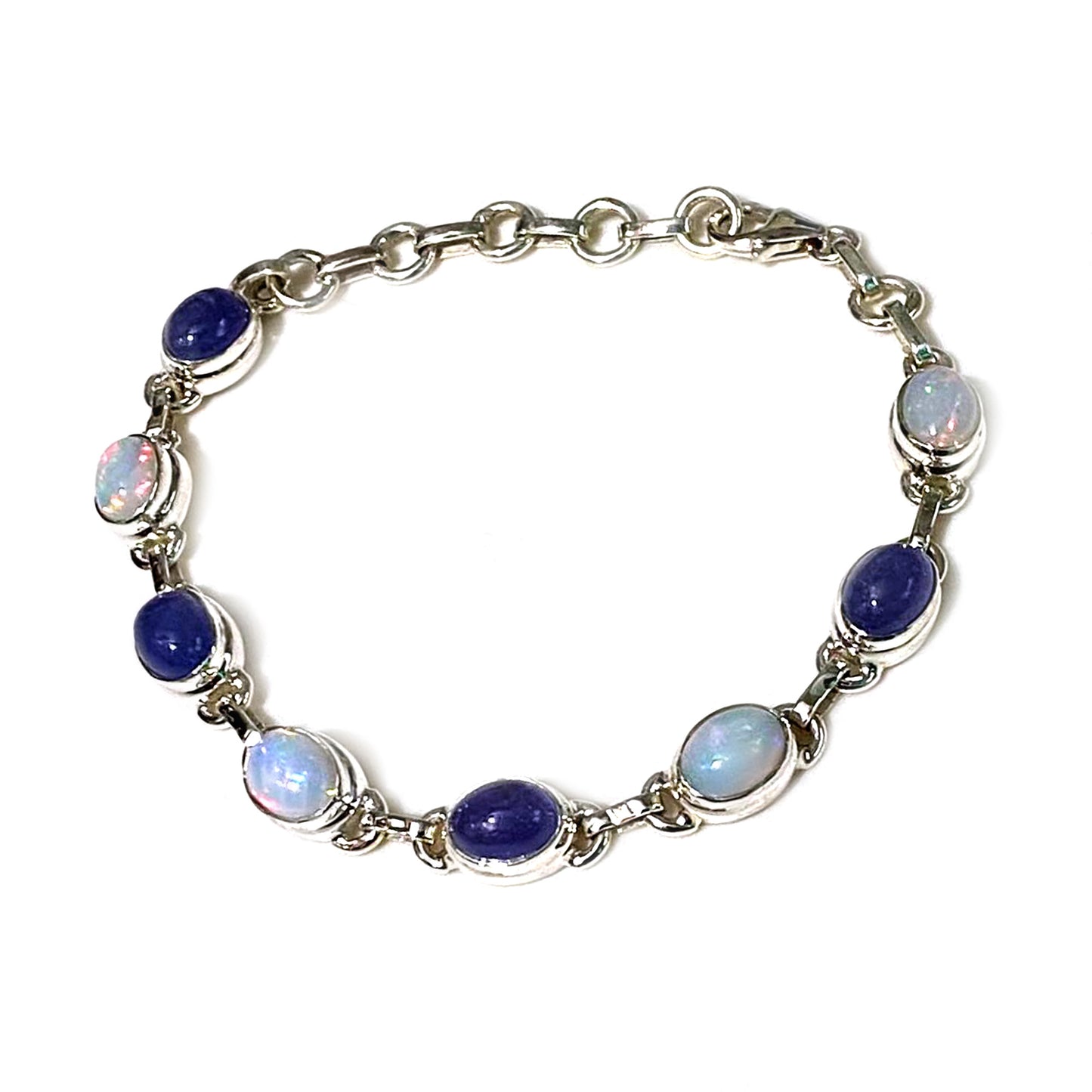 925 Sterling Silver Tanzanite Gemstone Gemstone Bracelet