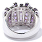 925 Sterling Silver African Amethyst Gemstone Band Ring