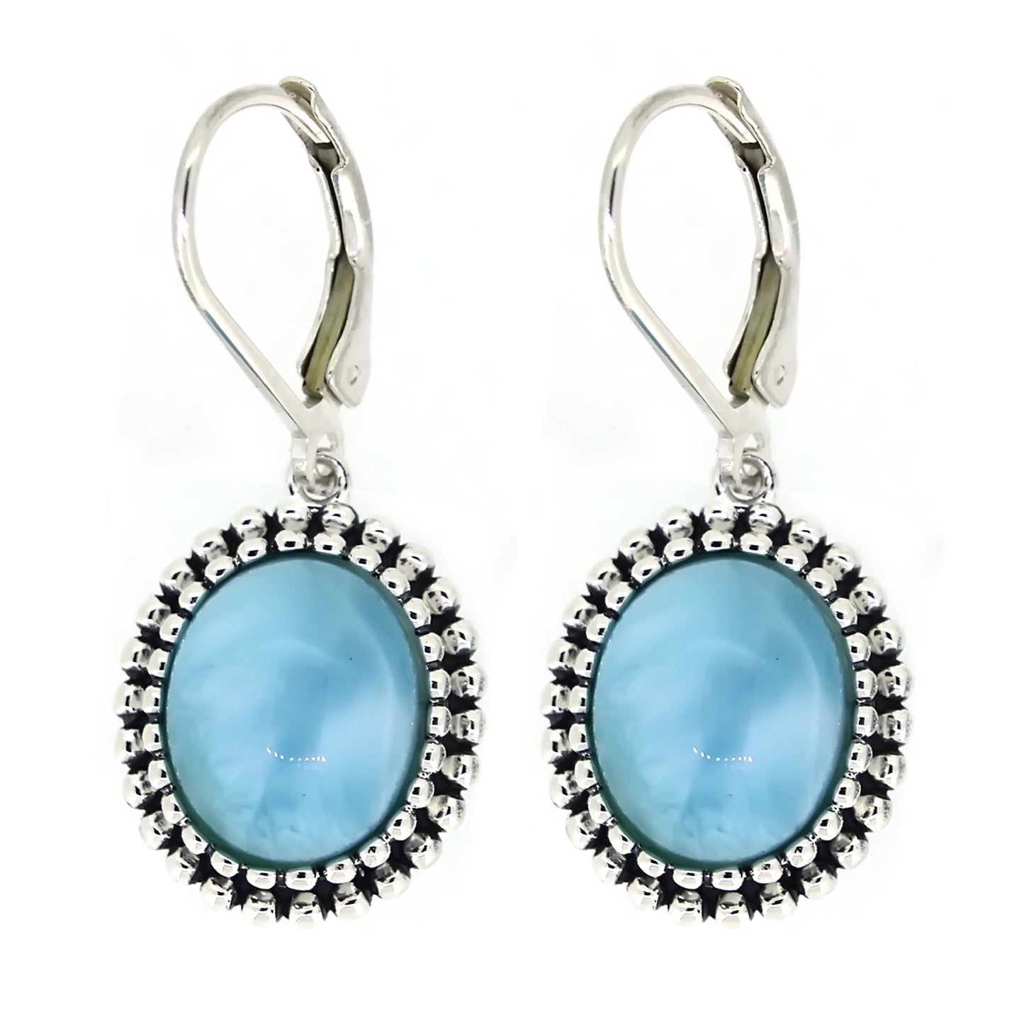 925 Sterling Silver Larimar Dangle Earring