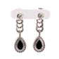 925 Sterling Silver Black Spinel Dangle Earrings