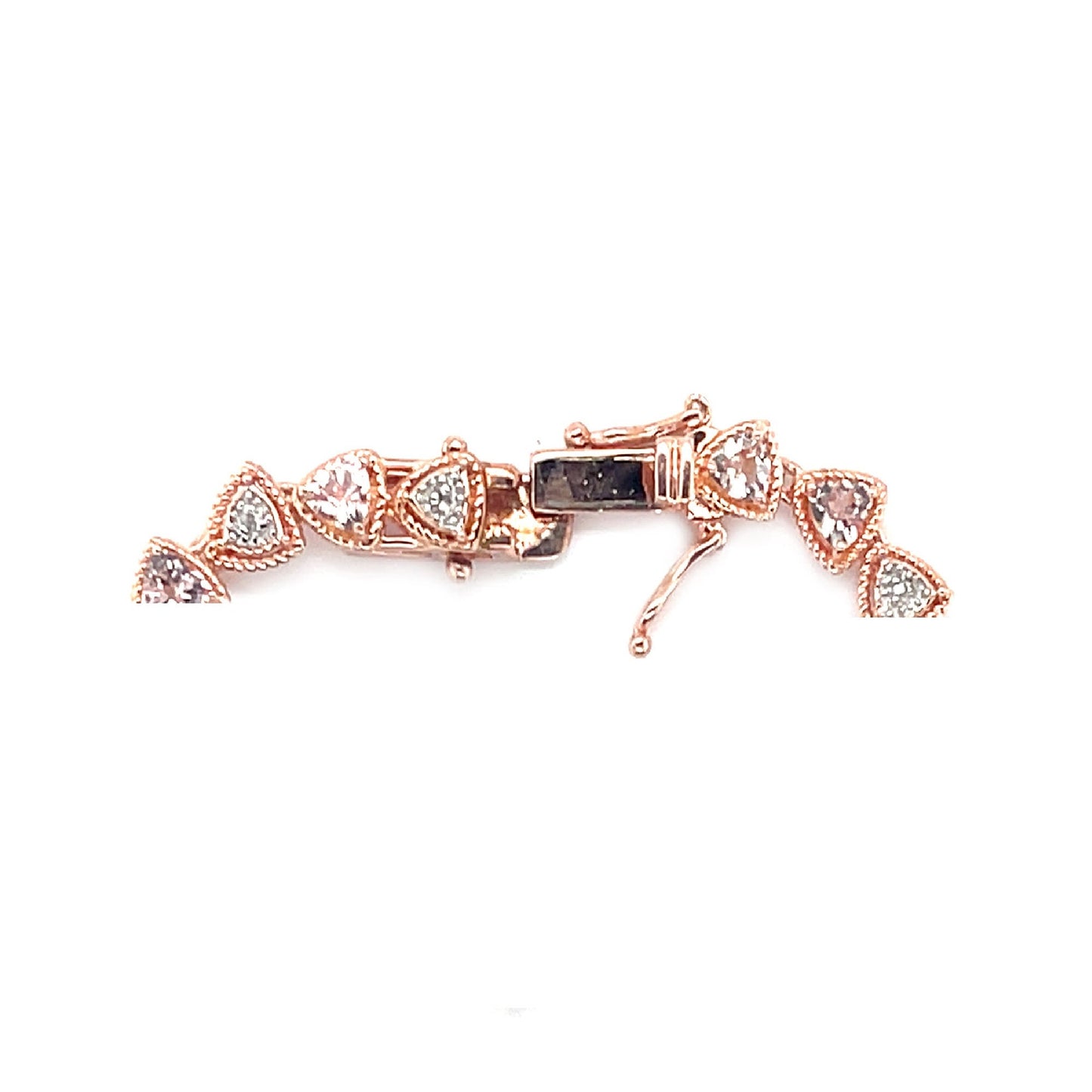 925 Sterling Silver Bracelet Natural Morganite Gemstone Bracelet,Tennis Bracelet For Women, wedding Jewelry, Anniversary Gift For Her