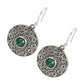 925 Sterling Silver Malachite Dangle Earrings For Women's