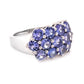 925 Sterling Silver Tanzanite Gemstone And Blue Zircon Gemstone Ring For Women's