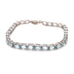 925 Sterling Silver Aquamarine Gemstone Tennis Bracelet