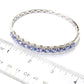 Sterling Silver Tanzanite, White Zircon Bangle For Women's And Girls