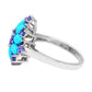 925 Sterling Silver Tanzanite And Sleeping Beauty Turquoise Gemstone Cluster Rings