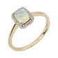 14Kt Yellow Gold Ethiopian Opal and Diamond Ring