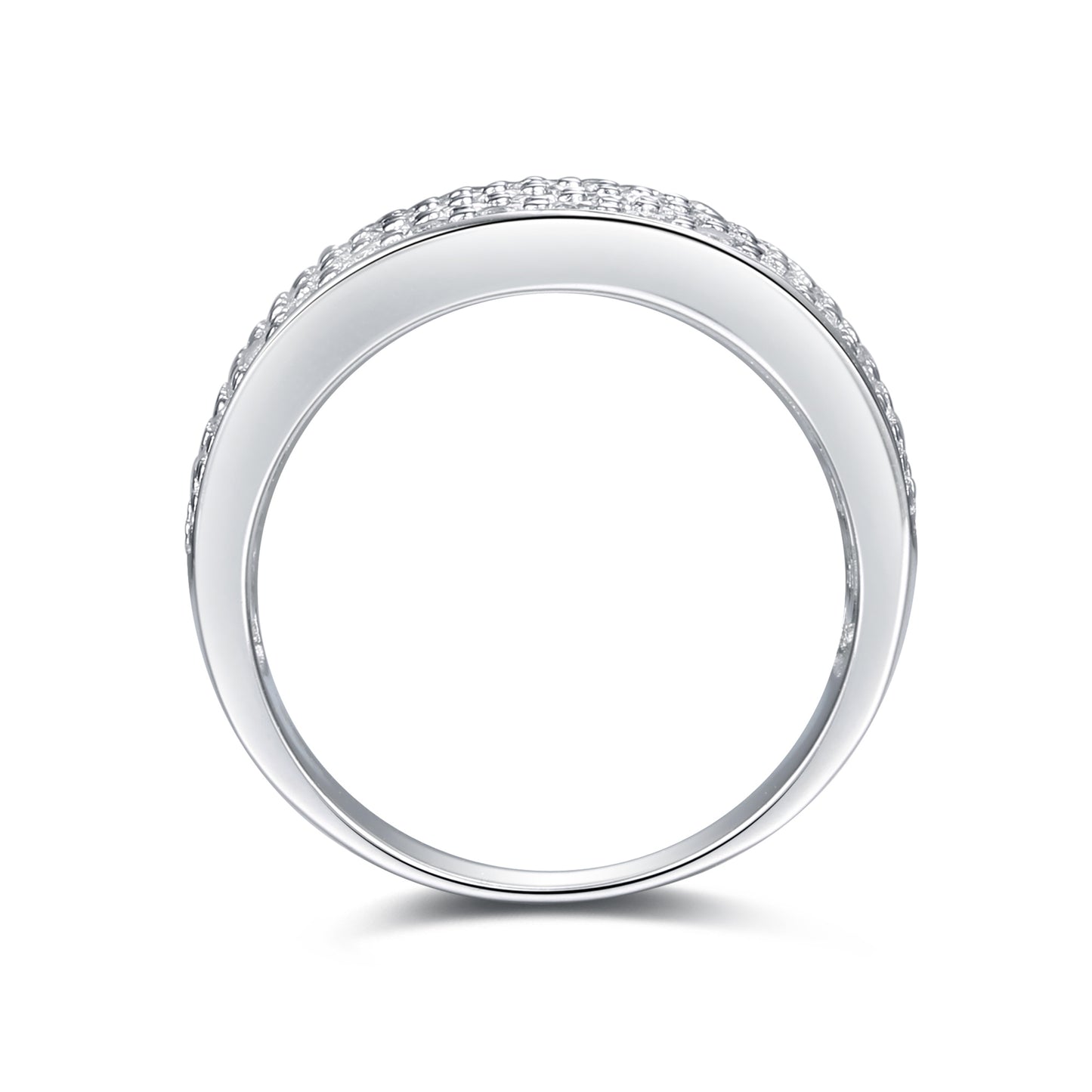 925 Sterling Silver White Topaz Ring