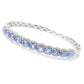 Sterling Silver Tanzanite, White Zircon Bangle For Women's And Girls