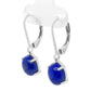 925 Sterling Silver, Lapis Lazuli Gemstone Dangle And Drop Earrings