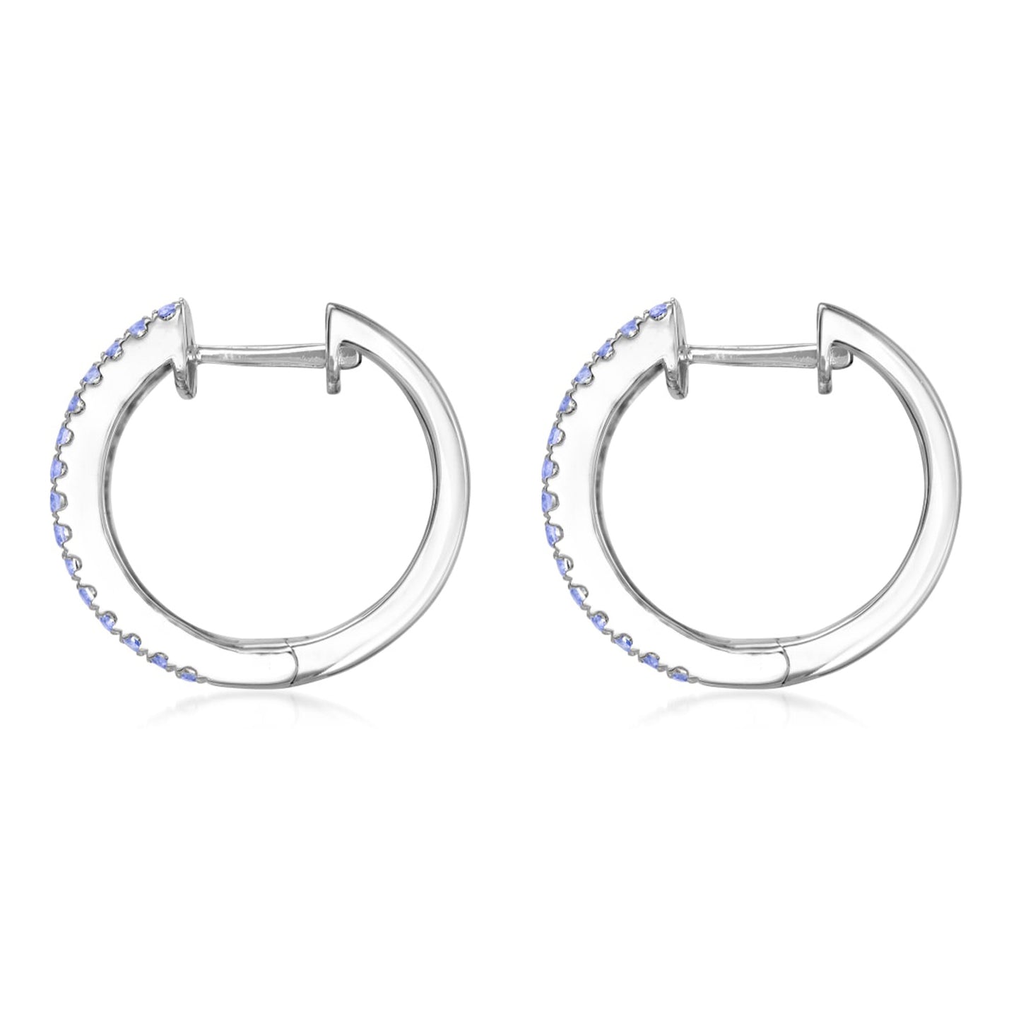 925 Sterling Silver Tanzanite,White Topaz Earrings