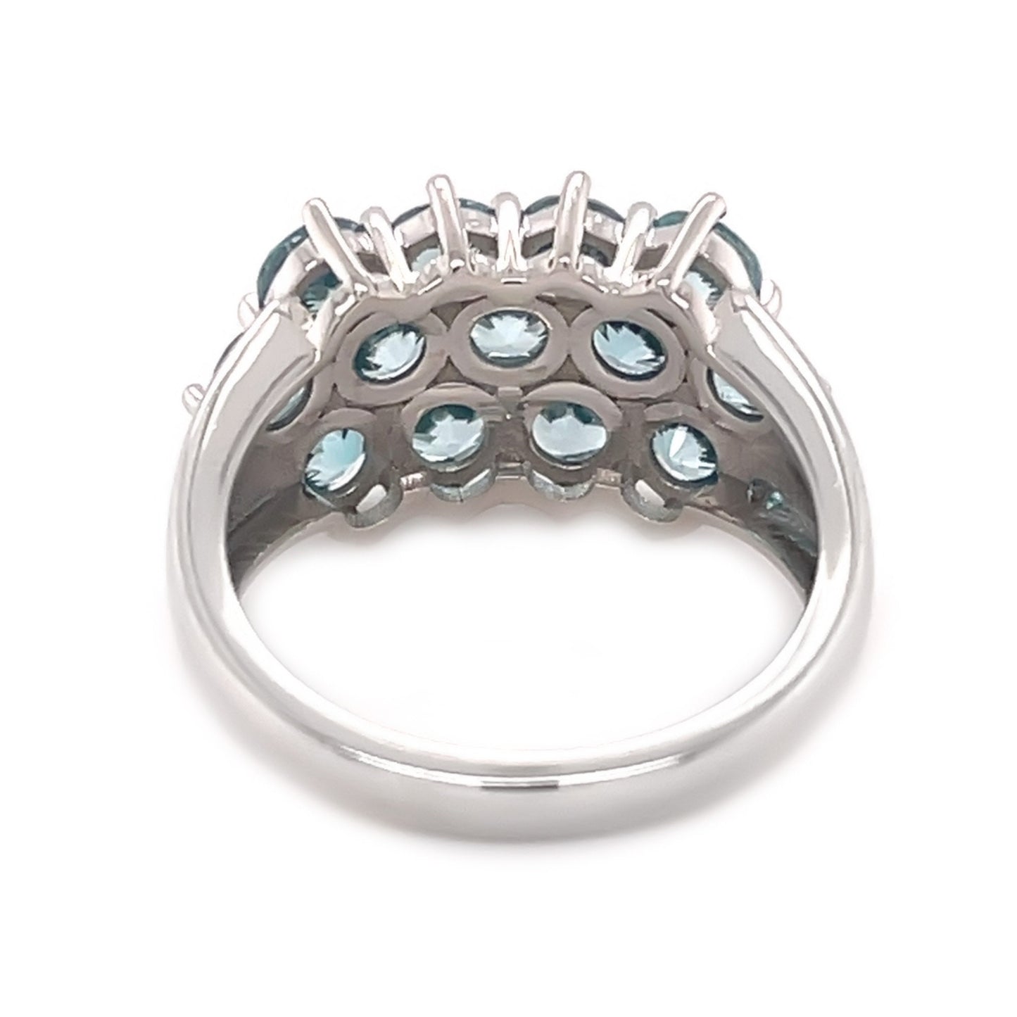 925 Sterling Silver Blue Zircon Ring