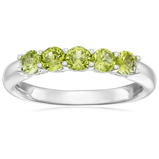 925 Sterling Silver Peridot Ring, US7 Ring For Women's