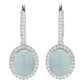 925 Sterling Silver Milky Aquamarine Dangle & Drop Earrings