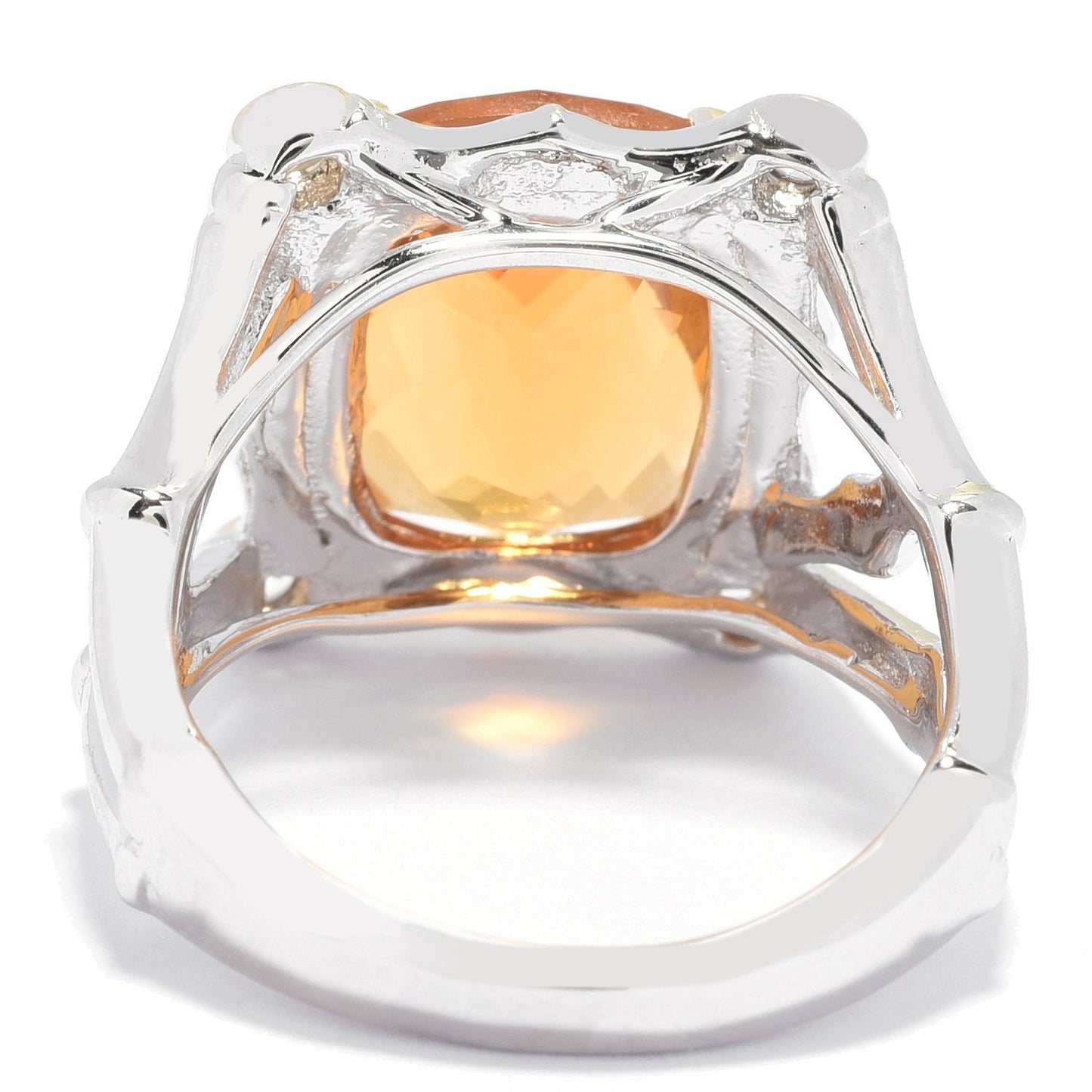 925 Sterling Silver Natural Honey Citrine 5-Stone Ring