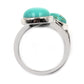 925 Sterling Silver Turquoise 3-Stone Ring