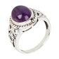 925 Sterling Silver African Amethyst Gemstone Solitaire Rings