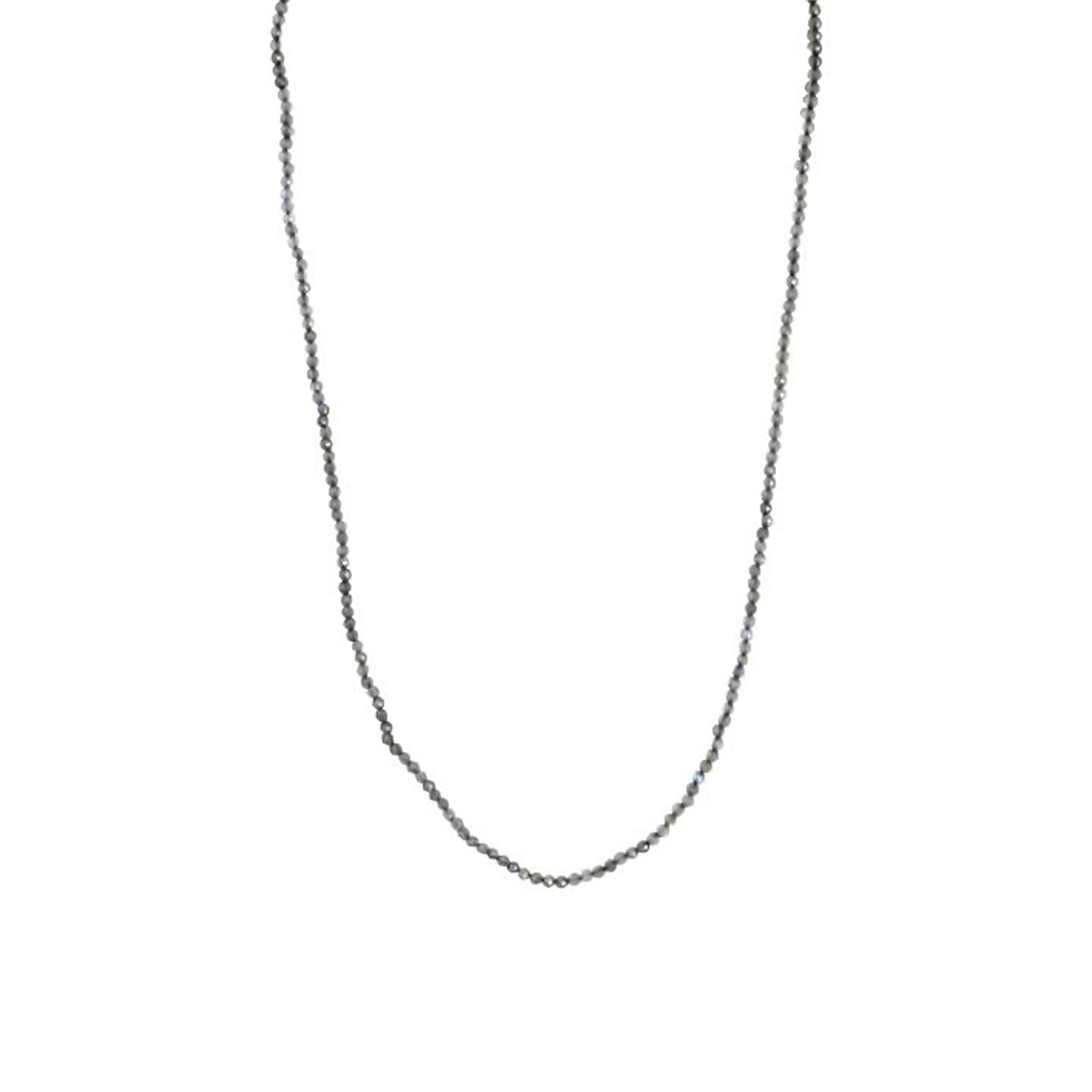 925 Sterling Silver Labradorite Beaded & Strand Necklace - Pinctore