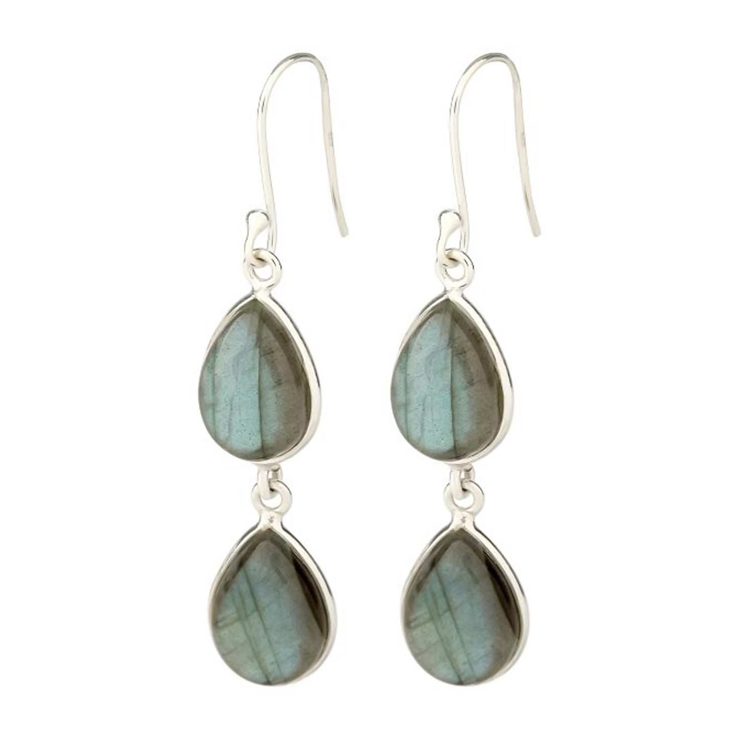 Sterling Silver 925 Labradorite Dangle Earring - Pinctore