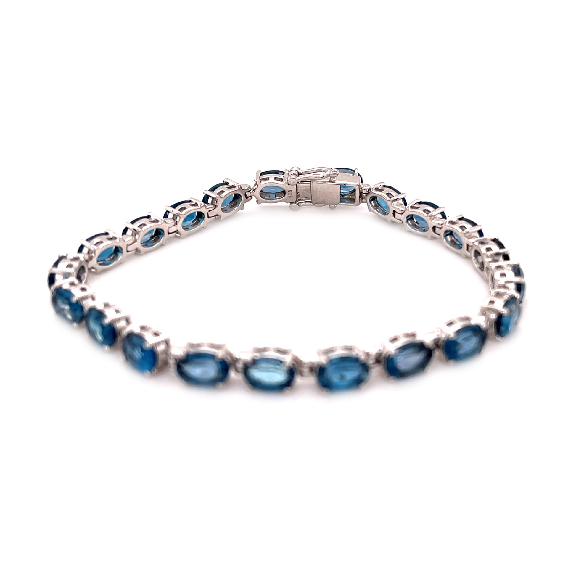 Sterling Silver 925 London Blue Topaz Bracelet - Pinctore