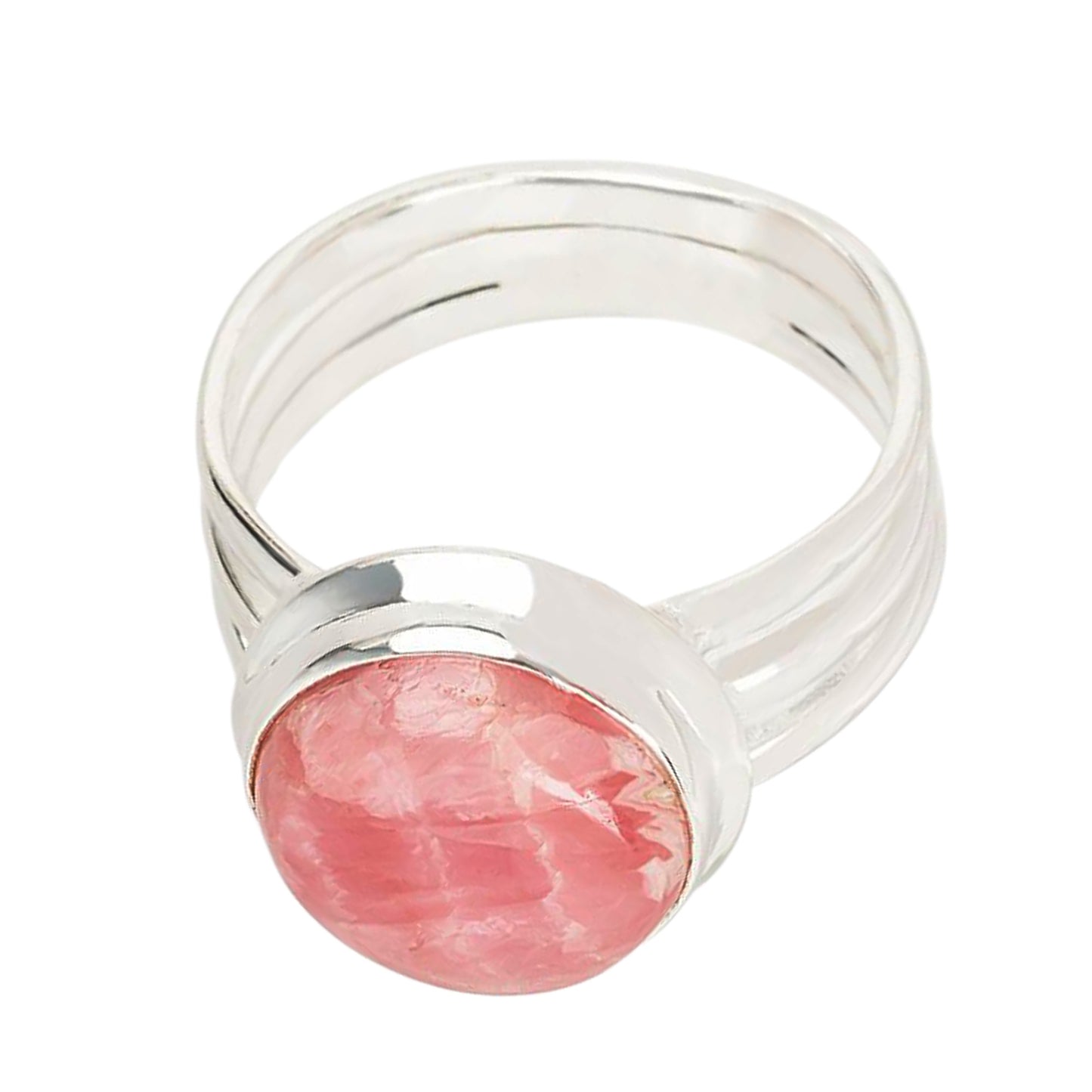 Sterling Silver 925 Rhodochrosite Ring - Pinctore