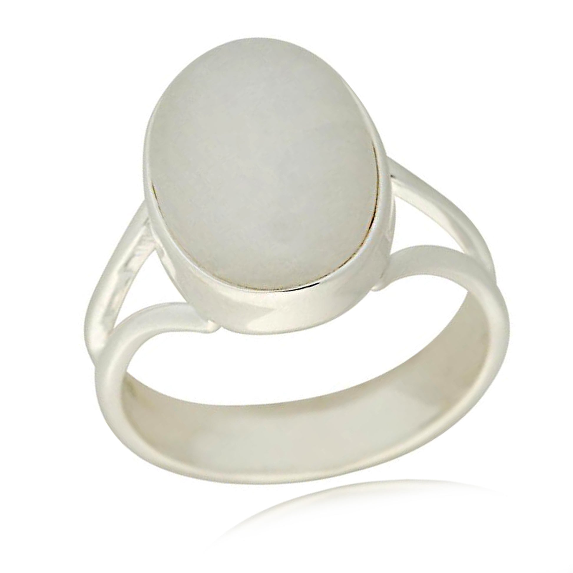 Sterling Silver 925 Rainbow Moonstone Ring - Pinctore