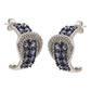 Sterling Silver 925 Tanzanite Half Hoop Earring - Pinctore