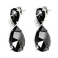 Sterling Silver 925 Black Spinel Dangle Earring - Pinctore