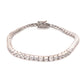 925 Sterling Silver White Natural Zircon Bracelet - Pinctore