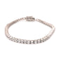 925 Sterling Silver White Natural Zircon Bracelet - Pinctore