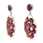 925 Sterling Silver Red Garnet Dangle Earring - Pinctore