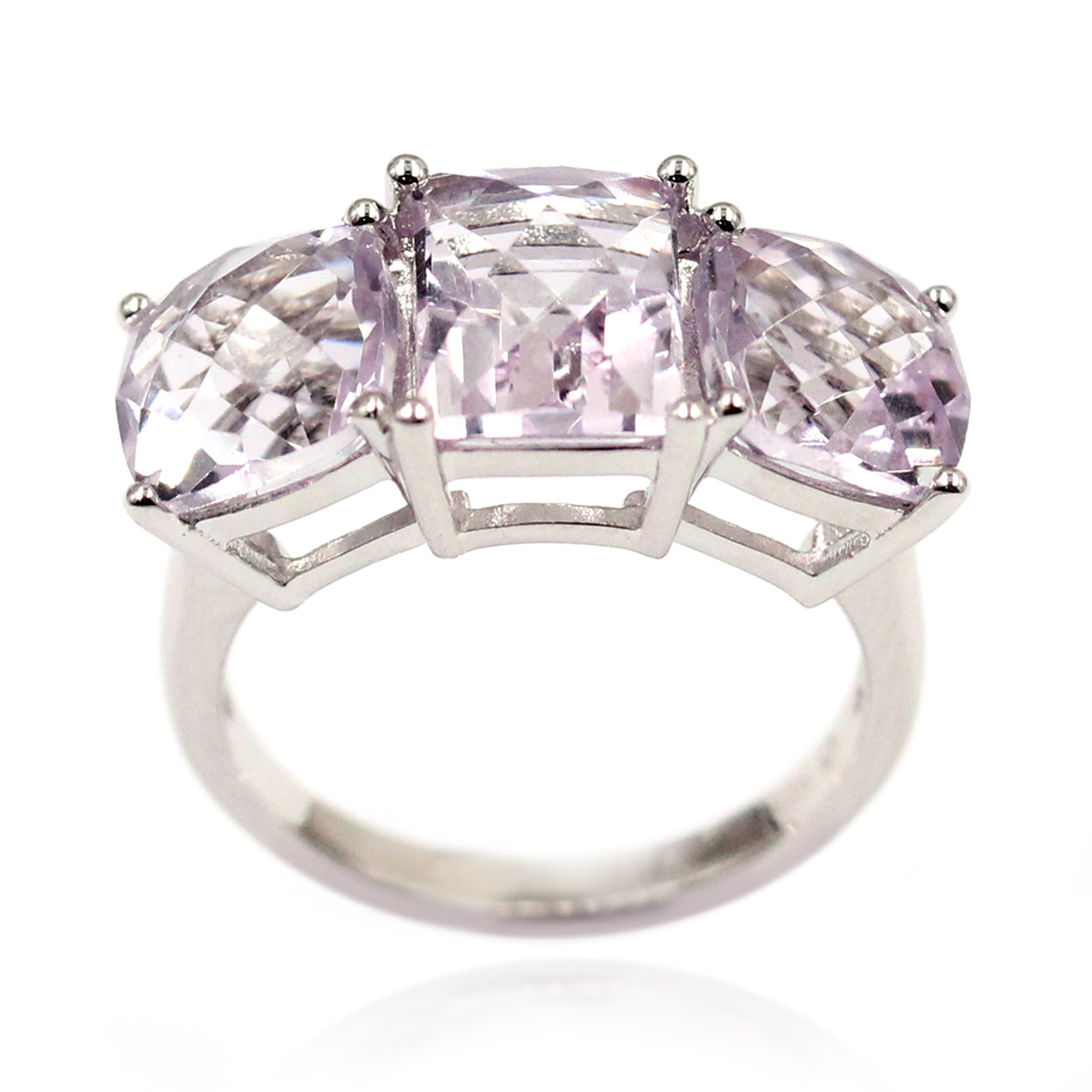 925 Sterling Silver Pink Amethyst Ring - Pinctore