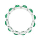 925 Sterling Silver Dyed Green Jade Band Ring - Pinctore
