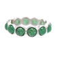 925 Sterling Silver Dyed Green Jade Band Ring - Pinctore