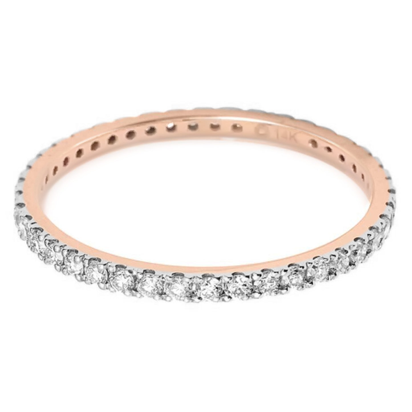 14kt Rose Gold Diamond Ring - Pinctore