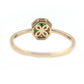 14kt Yellow Gold Emerald, White Natural Zircon Ring - Pinctore