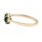 14kt Yellow Gold Emerald, White Natural Zircon Ring - Pinctore