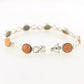 Sterling Silver 13.34ct TW Drusy 'X and O' Link Bracelet - Pinctore
