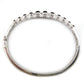 925 Sterling Silver Red Garnet,White Topaz Bangle - Pinctore