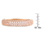 Pinctore 18K Gold Vermeil 146ctw Morganite & White Zircon Hinged Bangle Bracelet - pinctore