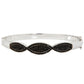 Rhodium Plated Sterling Silver 1.62ct TGW Spinel Concave Twisted Bangle - Pinctore
