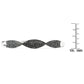 Rhodium Plated Sterling Silver 1.62ct TGW Spinel Concave Twisted Bangle - Pinctore