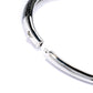 Pinctore Sterling Silver Black Spinel Neon Blue Apatite Bangle