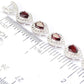 Pinctore Sterling Silver 6ctw Garnet & White Zircon Line Bracelet