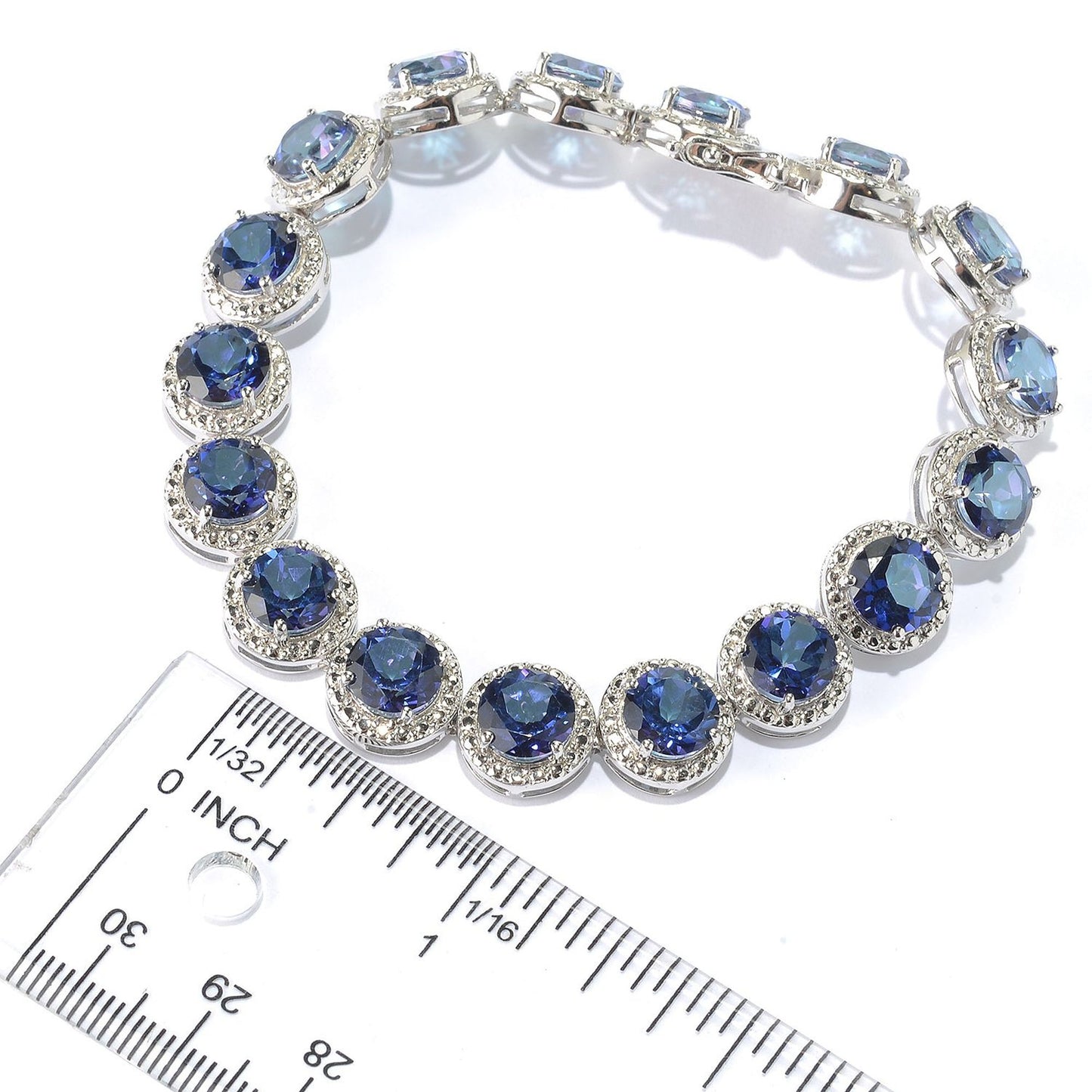 925 Sterling Silver Blue Quartz Bracelet