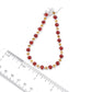 Pinctore Sterling Silver 7" Round Red Garnet, Citrine Gemstone Line Bracelets