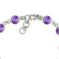 925 Sterling Silver African Amethyst Bracelet - Pinctore