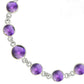 925 Sterling Silver African Amethyst Bracelet - Pinctore