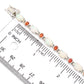 Pinctore Sterling Silver 7" Ethiopian Opal & Orange Sapphire Line Bracelet