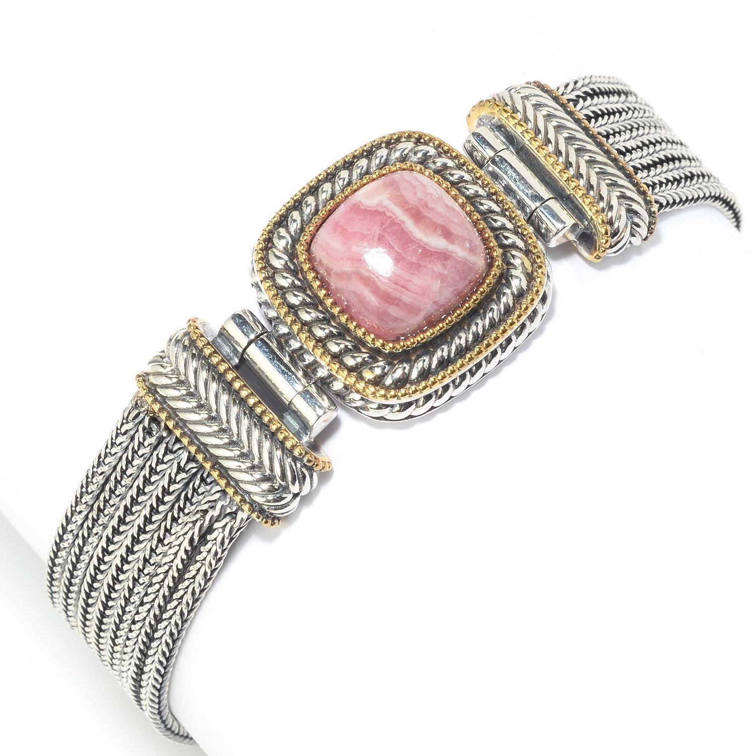 925 Sterling Silver Rhodochrosite Bracelet